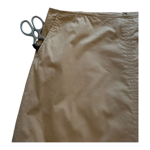 Banana Republic Flat Front A-Line Skirt Midi High Rise Slash Pockets Size 14 - Picture 3 of 9